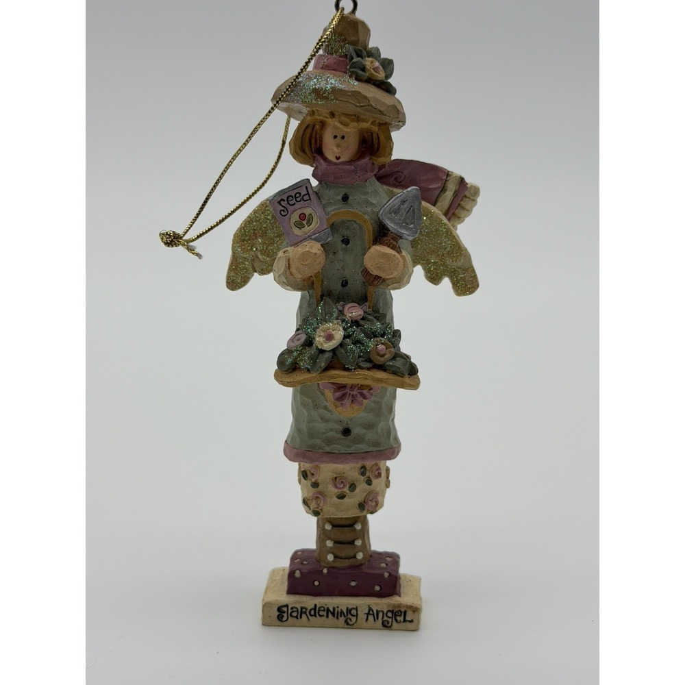 Vintage Kurt Adler The Gardening Angel Ornament Gardener Decor